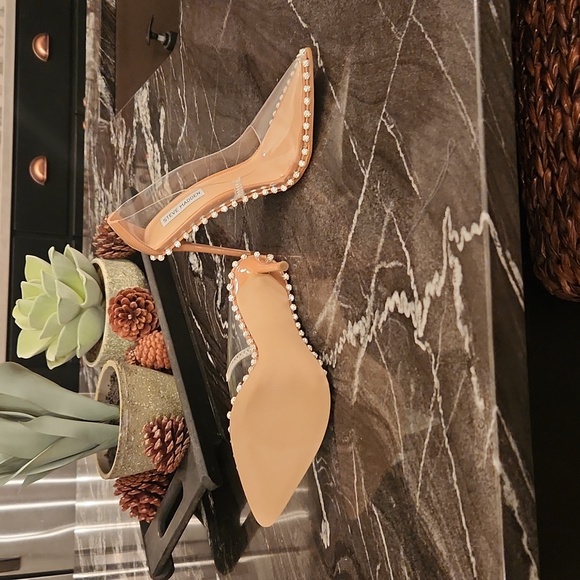 Steve Madden Viper Camel Clear pump heel point stiletto size 7 New without Box - Picture 4 of 4